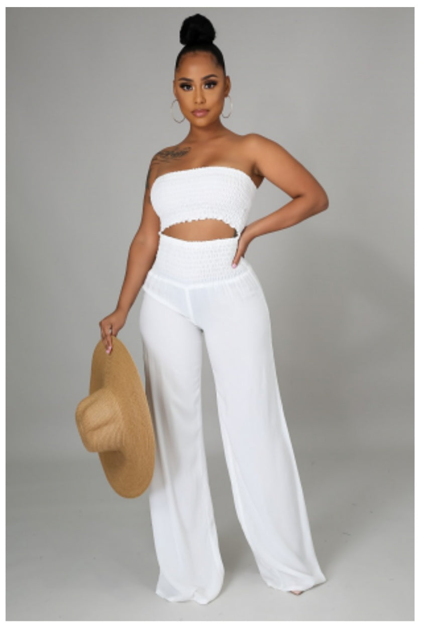 Paradise Pants set white